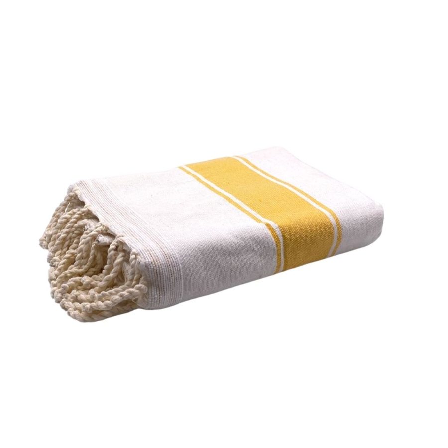 yellow and white fouta
