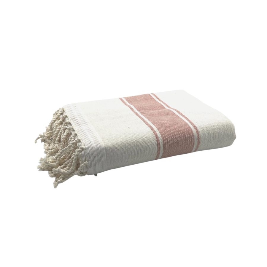pink and white fouta
