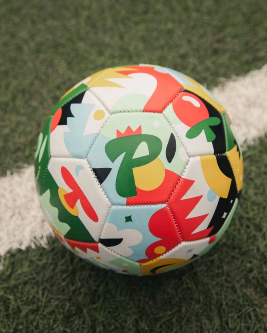 graphic ball on the grass